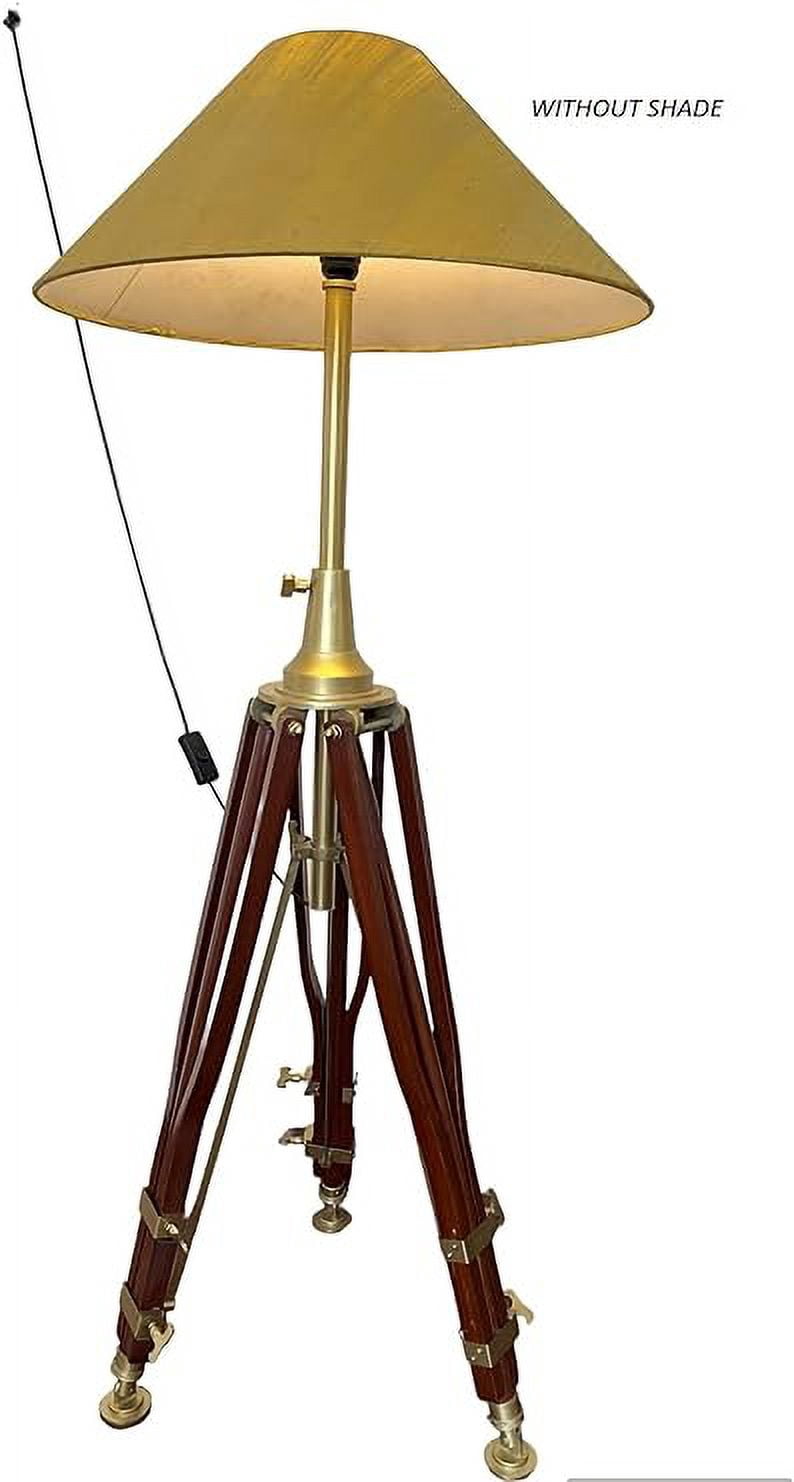 Tripod Floor Lamp - Modern Wood Floor Lamp and E26 Lamp Base,Perfect for Living Room, Bedroom, Study Room and Office Without Shade