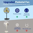 thumbnail image 5 of 30" Heavy Duty Industrial Floor Fan with Wheels, 3-Speed 9500 CFM High Velocity Standing Fan for Commercial and Garage - Aluminum Blades, 5 of 7