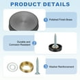 thumbnail image 3 of Uxcell Mirror Screws 304 Stainless Steel Decorative Caps Cover Nails Fasteners Brushed for Sign Advertising Hardware Black 20mm, 3 of 5