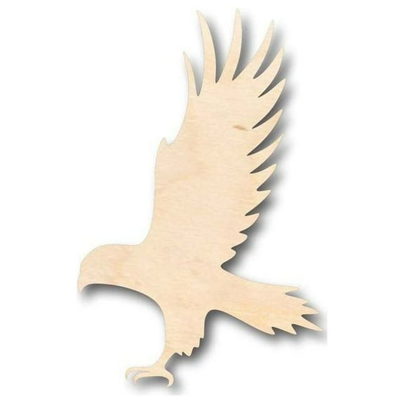 Unfinished Wood Hawk Shape - Animal - Wildlife - Craft - up to 46" DIY 12" / 1/8"