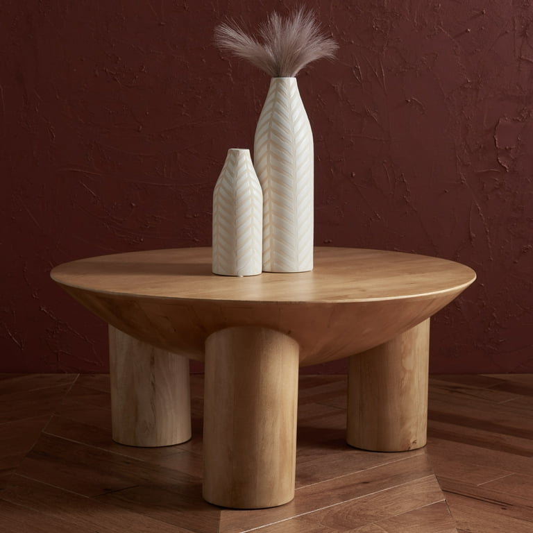 Safavieh Couture Calhoun Round Wood Coffee Table Natural