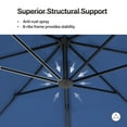 thumbnail image 6 of KAMEROUT 11FT Patio Umbrella with Base, Outdoor Deluxe Curvy Cantilever Umbrella for Patio Pool Deck, Navy Blue, 6 of 8