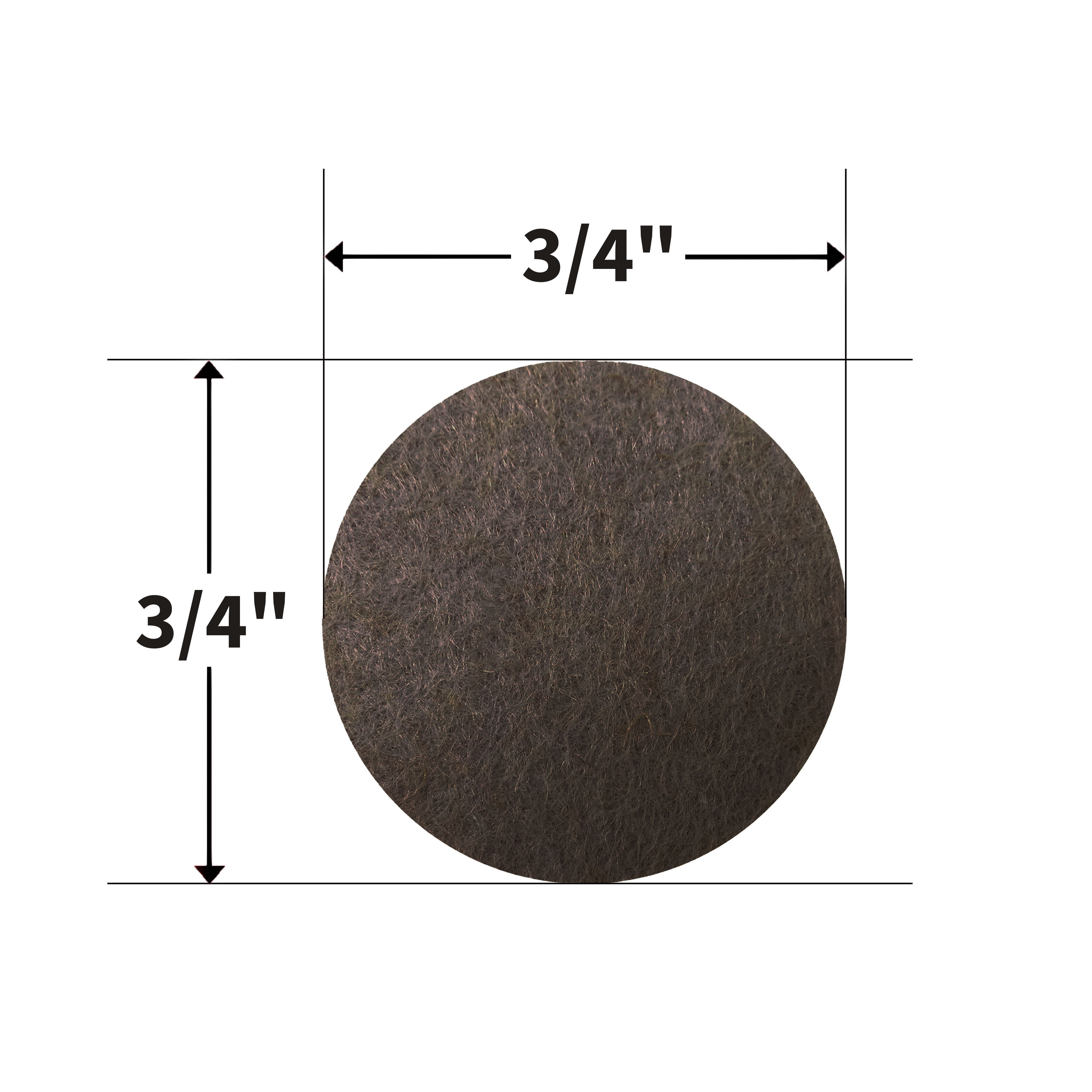 Super Sliders 24-Pack 3/4 Inch Round Brown Felt Furniture Pads