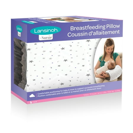 Lansinoh Nursie Breastfeeding Pillow, Ideal for C-Sections, Compact, Portable, and Washable Nursing