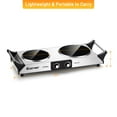 Costway Electric Hot Plate Ceramic Double Burner 1800W Infrared Cooktop w/Handle