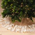thumbnail image 2 of Fennco Styles Sidonia Cotton and Jute Ruffled Holiday Decor Christmas Tree Skirt, One Piece (72" Round), 2 of 2