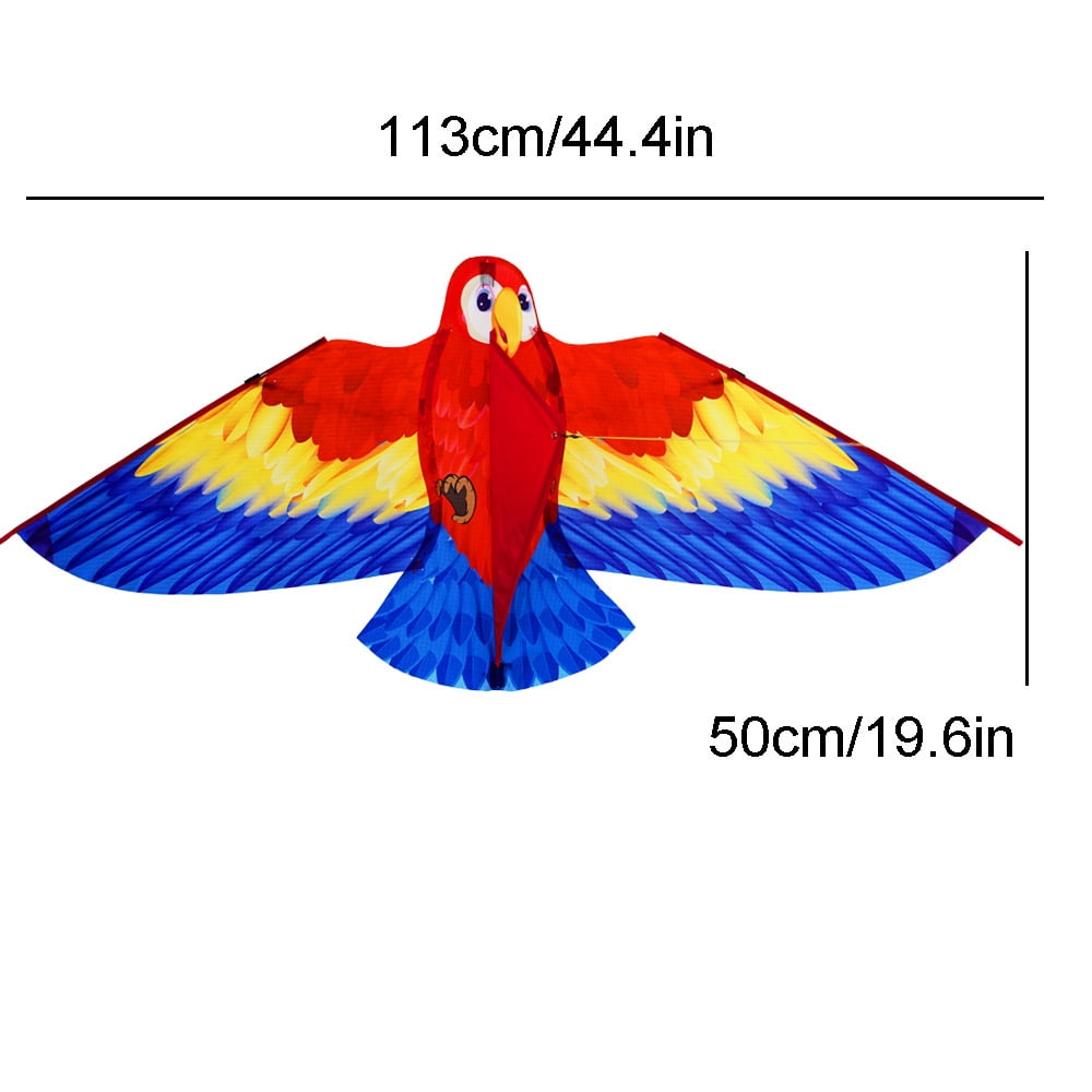 NFTIGB Red 3D Parrot Kite for Kids and Adults Large Colorful Flying Toy for Outdoor Beach Park Games Beautiful Red Animal Kite with String and Handle Easy to Fly Fun Family Activity Summer Gift