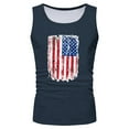 thumbnail image 2 of kpoplk Men's American Flag Tank Tops Summer Casual Short Sleeved Shirt USA Flag Top Tees Shirt(Dark Blue,XL), 2 of 4