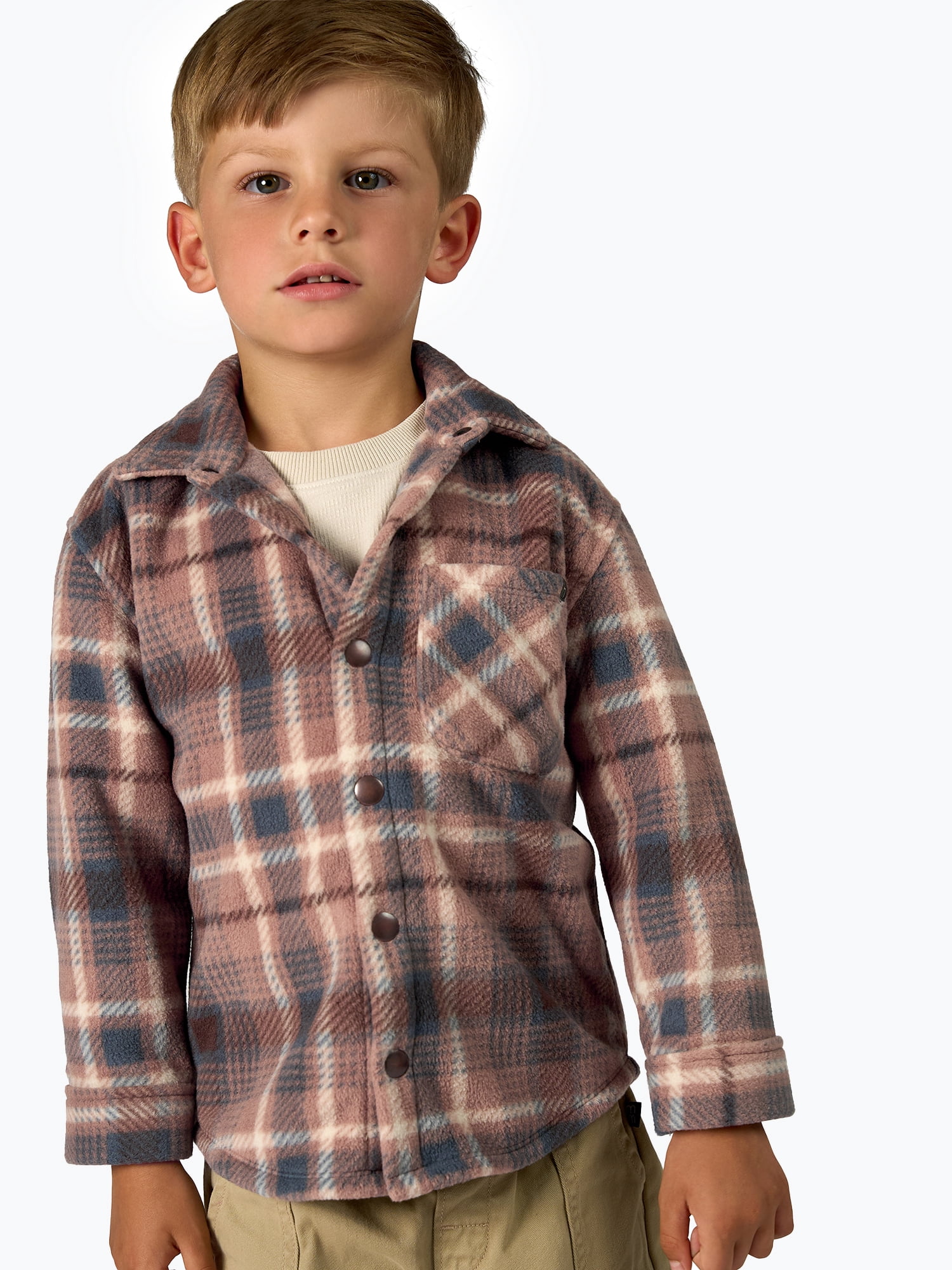 Modern Moments by Gerber Toddler Boy Microfleece Shacket, Sizes 12M-5T