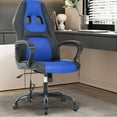 thumbnail image 2 of PayLessHere Gaming Office Chair - PU Leather w/Massage & 360° Swivel for Adults，Blue, 2 of 7