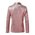 thumbnail image 4 of oqasdz Mens Blazer Sequin Nightclub Stage Performance Dinner for Groom Tuxedo Casual Lightweight Sport Coat Daily Formal Outdoor Activities, 4 of 4