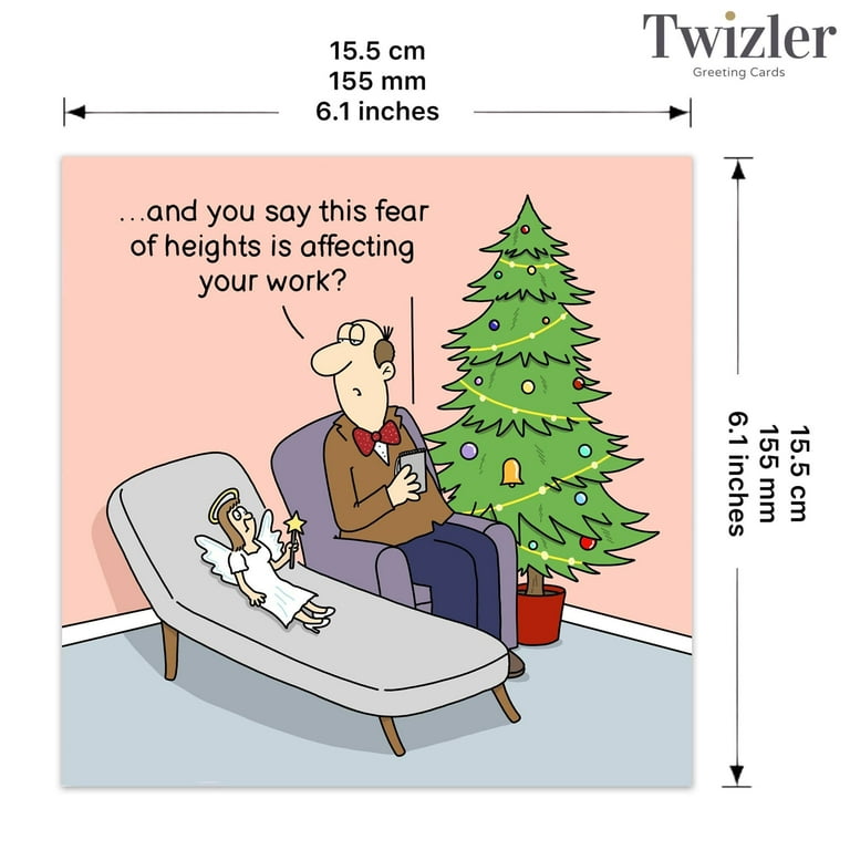 Funny Christmas Card With Senior Santa - 'Now What Did I Come Up Here For?' Holiday Greeting Card