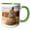 Green/White, variant on 3drose, Usa, New Mexico, White Sands Monument. Tumbleweed Snowman., 15oz Mug