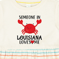 thumbnail image 4 of Inktastic Someone in Louisiana Loves Me Girls Baby Dress, 4 of 5