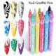 thumbnail image 2 of Bolígrafo de grafiti para decoración de uñas, pincel delineador para pintura y dibujo a prueba de agua, detalles de líneas abstractas de flores, herramienta de belleza para decoración de uñas, 1 ud. Gao Jinjia LED, 2 of 2