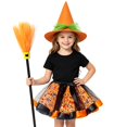 thumbnail image 2 of LYHaoo 3 Pcs Halloween Witch for Girls, Kids Tutu Skirt Hat Broom Girls Party Skirt Set for Dress up and Photo Props(L), 2 of 4