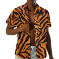 thumbnail image 4 of Yuyamidu Matching Hawaiian Outfits for Couples Womens Casual Dress Mens Beach Shirts Short Sleeve Button Up Shirt Flowy Asymmetrical Tank Dress Tiger Print, 4 of 5
