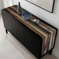thumbnail image 5 of Black Brown Board Table Runner 72 Inches Long, Vintage Chic Shabby Wooden Grain Kitchen Coffee Dining Table Decoration for Home Party Birthday Wedding Home Decor 14x72 Inches, 5 of 8