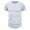White, variant on Men's Ribbed T-Shirts Crewneck Slim Fit Stretchy Muscle Shirts Solid Basic Tops Gray S
