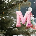 thumbnail image 5 of Pink 26 Letter Ornaments for Christmas Tree Decoration - Personalized Hanging Pendant Xmas Alphabet for DIY Craft Ornaments (M), 5 of 6