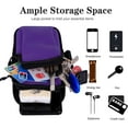thumbnail image 3 of ZWHong Running Phone Holder, Universal Phone Armband for iPhone & Samsung, Workout Phone Holder with Arm Band, Secure Running Armband for Men & Women, Gym Exercise Phone Sleeve（purple）, 3 of 6