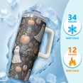 thumbnail image 4 of Spooky Halloween 30oz Travel Tumbler with Handle and Straw Lid – Insulated Coffee Mug – Pumpkin Gift for Hot Cold Drinks, 4 of 5