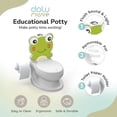 thumbnail image 2 of Dolu Nuve Frog Baby Toddler Potty Chair with Light Sound Toilet Paper Holder White, 2 of 6