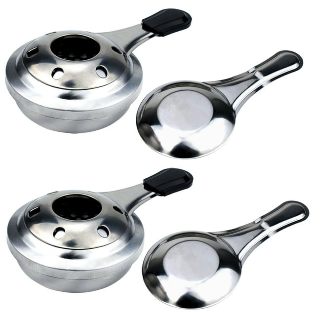 Yeacher 2 Pcs Cadre Réglable Mini Fourneau Brûleur en Acier Inoxydable pour Plein Air Randonnée Sac à Dos Pique-Nique Randonnée Camping Ou Four Ménager pour Fondue Mini Fondue Chinoise