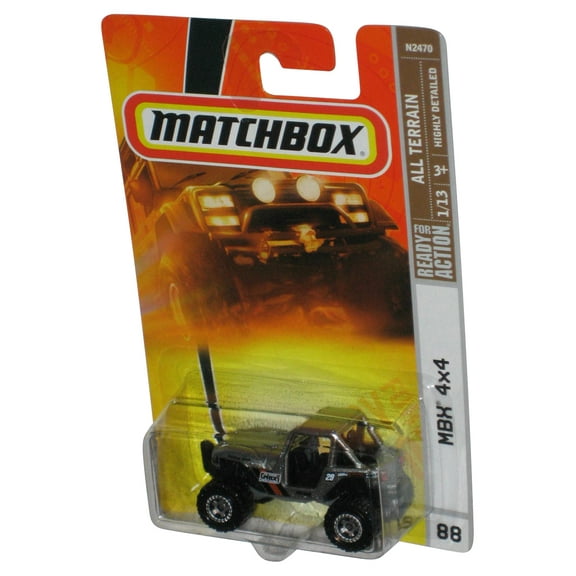 Matchbox All Terrain 1/13 (2007) Silver MBX 4x4 Die-Cast Toy Car #88