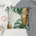 thumbnail image 2 of Shiartex  Tropical Leaves Throw Pillow Covers Green Brown Leaf Summer Decorative Pillow Cases Soft Cushion Covers for Couch Sofa Bed Home Decor 12x12in, 2 of 5