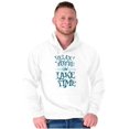 thumbnail image 4 of Relax Youre on Lake Time Fun Outdoors Unisex Plus Fleece Graphic Hoodie Brisco Brands 2X, 4 of 5