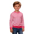 thumbnail image 3 of oqasdz Sweatshirts for Girls Kids Children Striped Long Sleeve Crewneck Sweatshirt for Boys Fashion Pullover Top Loose Fit Casual Dailywear, 3 of 5