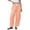 Orange, variant on Women's Gingham Plaid Pants Cotton Trousers Elastic Waist Loose Wide Leg Casual Summer with Pockets,Purple,Women's S-XXL