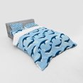 thumbnail image 3 of Ambesonne Abstract Bedding Set 3 Pcs, Cartoon Whale Nautical, Twin, Blue White, 3 of 3