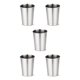 thumbnail image 2 of Monstrate Taza de café de acero inoxidable, práctica taza de agua potable, bebidas frías, soporte apilable para acampar, hogar, exterior, plata, 350ML color verdadero 350ML 5piezas Monstrate CBP182363, 2 of 5
