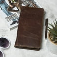 thumbnail image 2 of Leather Wallets for Women Wristlet Purse Credit Card Holder Dark Brown, 2 of 5