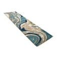 thumbnail image 6 of HR Marble Rugs Blue Beige Multi Color Abstract Livingroom & Dining Room Chick Area Rug Non-Shedding Carpet, 8' x 10', 6 of 7
