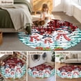 thumbnail image 5 of Round Rug 4Ft Washable Non-Slip, Christmas Circle Area Rugs for Living Room Bedroom, Snowman Pine Trees Snowflakes Buffalo Plaid Indoor Floor Mats Carpet Runner for Home Decor Aesthetic, 5 of 8