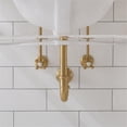thumbnail image 3 of Water Creation Embassy 72" Double Brass Wash Stand in Satin Gold & White, 3 of 7