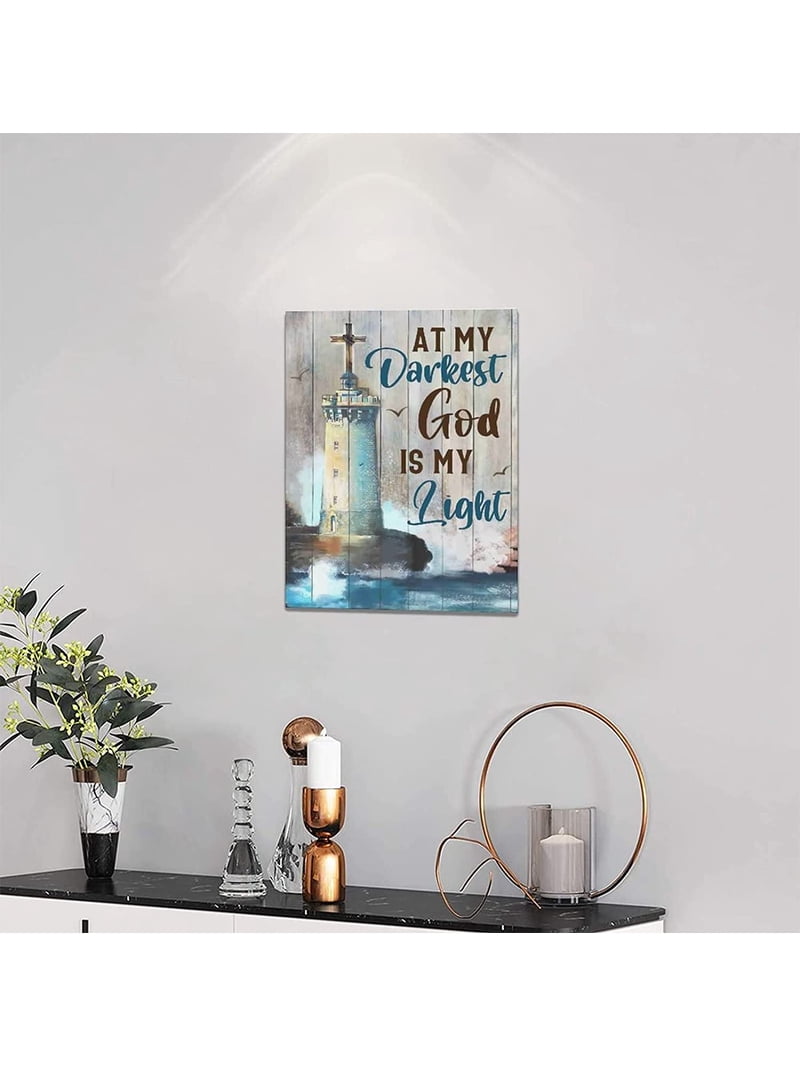 Lighthouse Christian Wall Art Coastal Nautical Theme Pictures