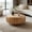 Round+Nal, variant on Round Carved Coffee Table with Elegant Sculptural Design, Handcrafted Center Table for Living Room or Lounge, Unique Artistic Piece with Finish