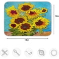 thumbnail image 4 of FREEAMG Chic Beautiful Sunflowers Painting Absorbent Dish Drying Mat Microfiber Kitchen Countertop Table Protector Multi-Purpose Counter Rack Sink Drainer Pad 16"x 18", 4 of 6