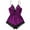 Purple, variant on Lovskoo Women Satin Sleeveless Rompers One Piece Bodysuit Pajama Shorts Jumpsuit Playsuit Black
