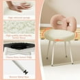 thumbnail image 5 of YYEAN Vanity Chair with Back, Swivel Makeup Chair with Upholstered and Golden Metal Legs for Living Bedroom and Makeup Room, Off-Pink and Off-white, 5 of 8