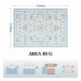 thumbnail image 4 of Lahome Decor 5'x7' Area Rug, Floral Washable Rugs for Living Room, Non Slip Soft Ultra-Thin Indoor Decor Elegant Carpet Vintage Flower Rug Indoor for Bedroom Dining Room Blue, 4 of 11
