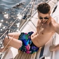 thumbnail image 2 of luoweisi Men's Beach Shorts Quick Dry Swim Trunks with Mesh Lining Peacock S, 2 of 5