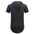 thumbnail image 3 of Sudadera con capucha Aiyino para hombre, deportiva, manga corta, S-5XL, gris oscuro, 3 of 7