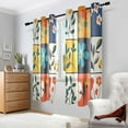 thumbnail image 2 of Yayeee Window Curtains Light Filtering 63"x52" Grommet Panel Pair Home Living Room Decor, Floral Patterns, 2 of 7