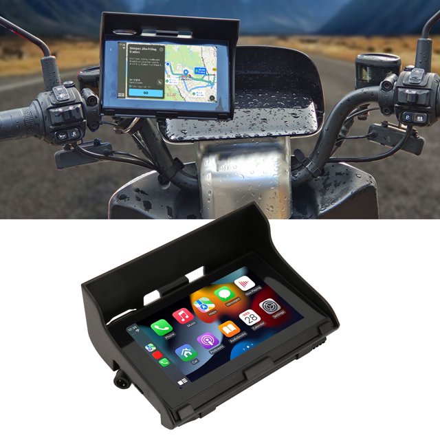 Portable MP5 Player, IP67 Waterproof 9-30V Motorcycle Audio Player Dual BT Connection For Outdoor Riding