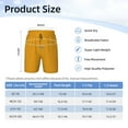 thumbnail image 4 of Cauagu Goldenrod Print Swim Trunks for Men,Youth Boys Swim Shorts Compression Liner Beach Shorts Boys' Swimming Shorts 7-20 Years Bathing Suit-Large, 4 of 7